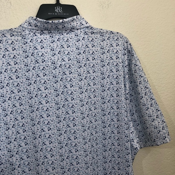 Mizzen+Main Mens XXL Versa Polo Shirt Trim Fit Short Sleeve Golf Graphic NWT - Picture 10 of 12